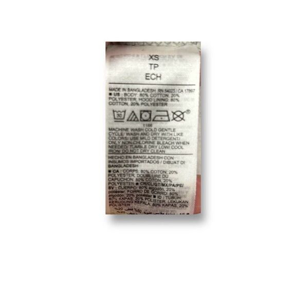 Old Navy XS Gray Fleece Hoodie Sweatshirt NWT Pullover Cotton Blend Cozy Warm - Picture 9 of 9